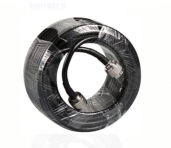 15-Meter Ultra Low-Loss 50-Ohm Coaxial Cable with Connectors